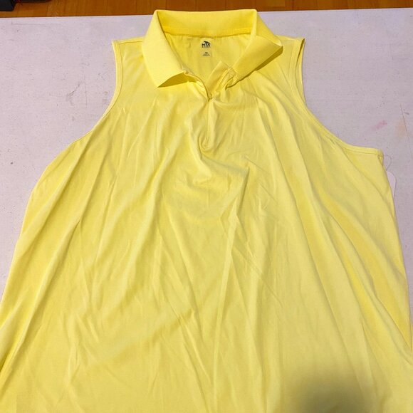 MTA Sports, NWT, women's lemon yellow, 1X, sleeveless tank top with zipper. - Picture 1 of 6
